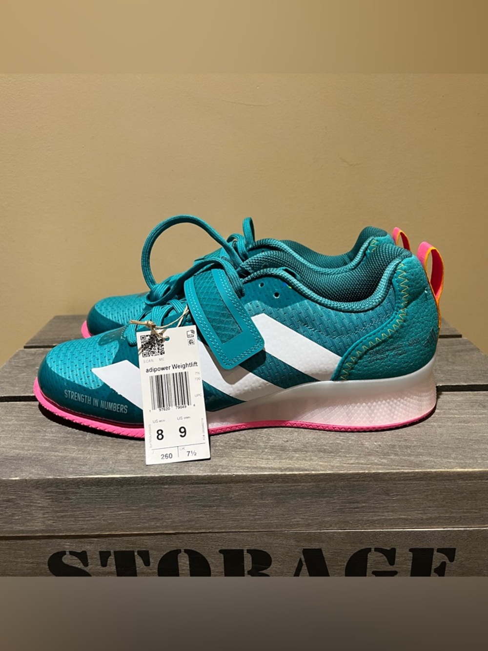 ADIDAS adipower Weightlifting 3 - - Training/powerlifting Shoes Sz M8/W9 NWOB